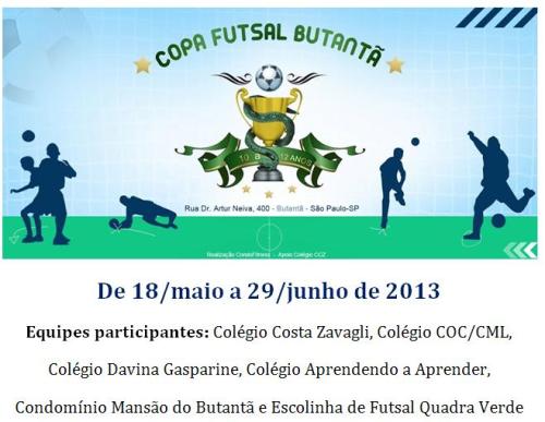 Chamada Copa Futsal Butantã_face